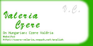 valeria czere business card