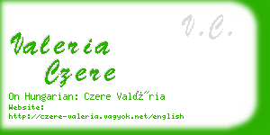 valeria czere business card